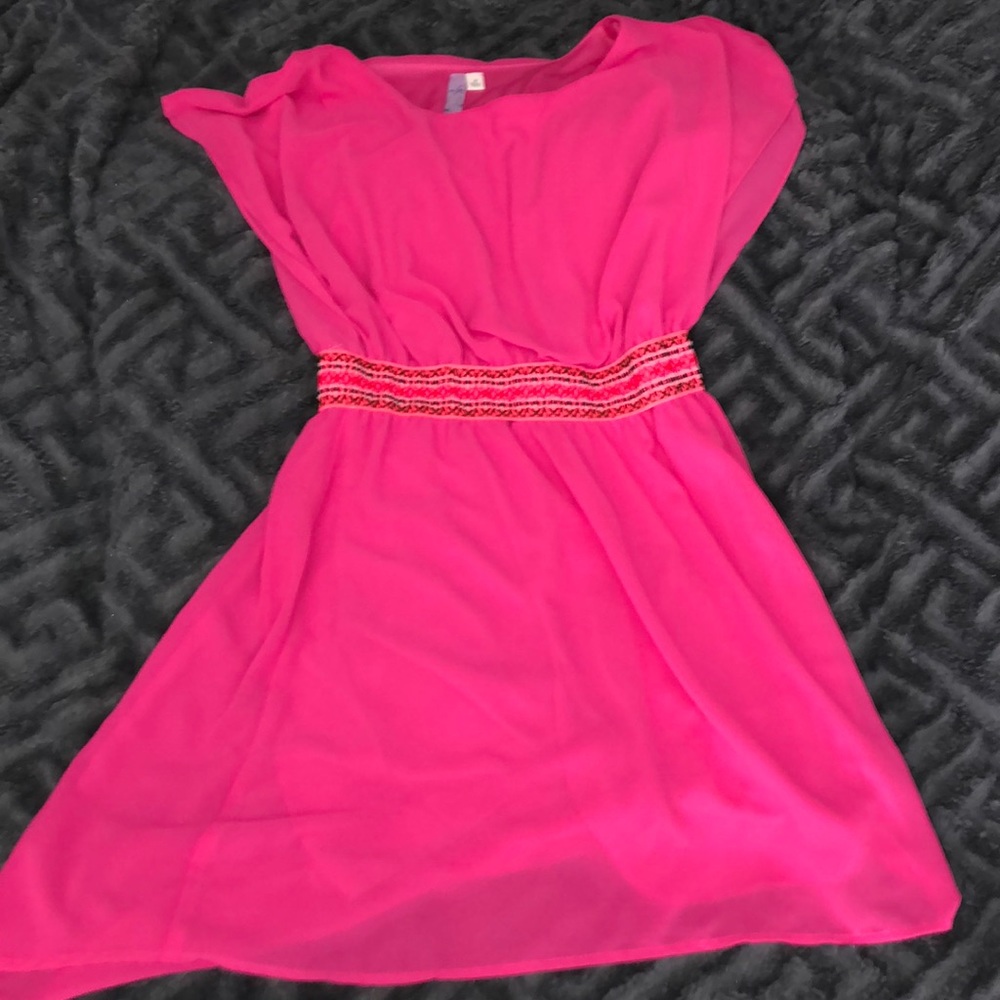 Alya pink dress with tribal belting